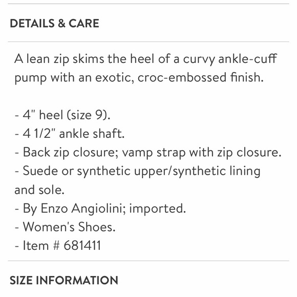 NIB Enzo Angiolini Nyambi zip heel 4M - Picture 4 of 12